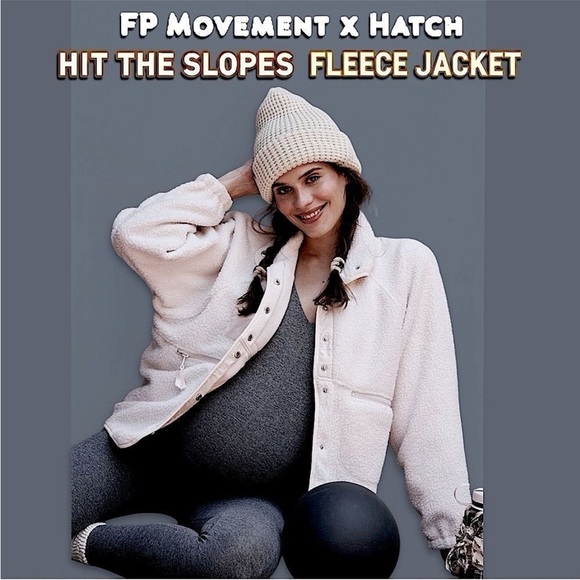 Free People Movement X Hatch Hit The Slopes Jacket Fleece Canvas NEW - Picture 12 of 13